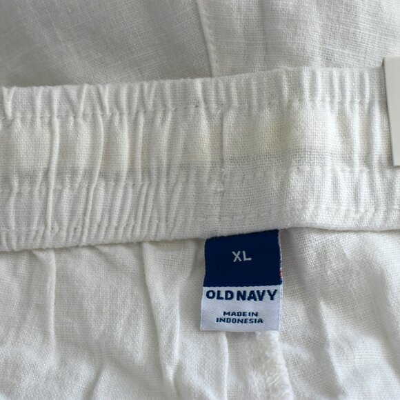 Women's Old Navy High-Waisted Linen-Blend Shorts 3.5" Inseam XLARGE Calla Lily - Picture 9 of 9